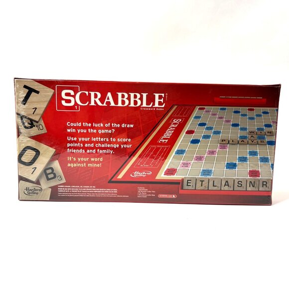 2013 Edition Hasbro Scrabble Board Game Sealed Wood Tiles Factory Sealed - Picture 4 of 10